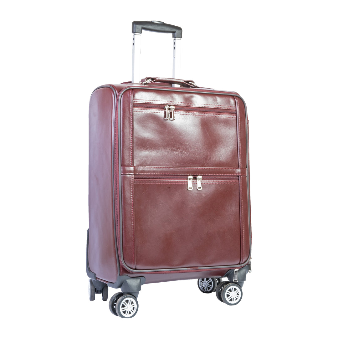 Modern Leather Case Cabin Trolley Bag
