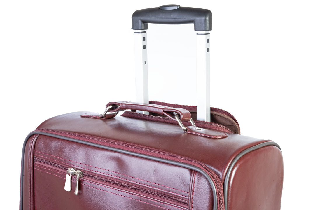 Modern Leather Case Cabin Trolley Bag