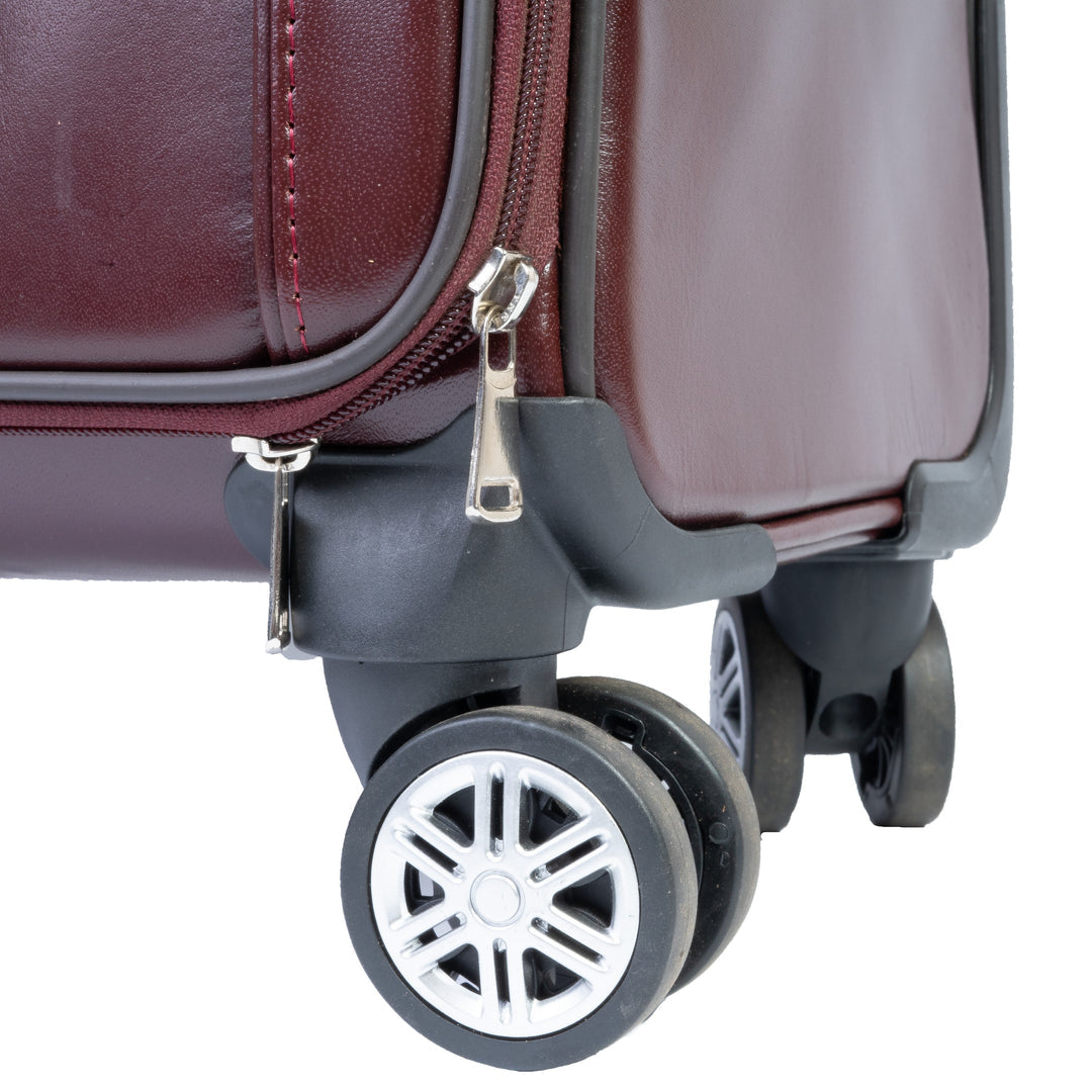Modern Leather Case Cabin Trolley Bag