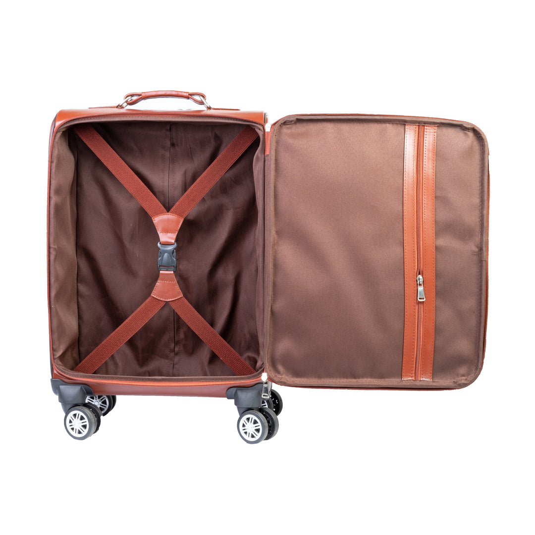 Modern Leather Case Cabin Trolley Bag
