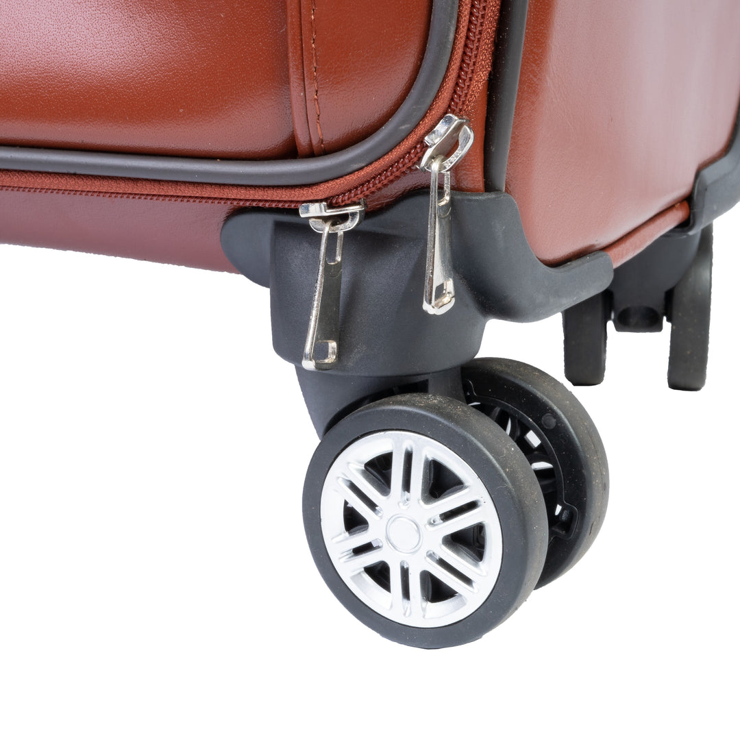 Modern Leather Case Cabin Trolley Bag