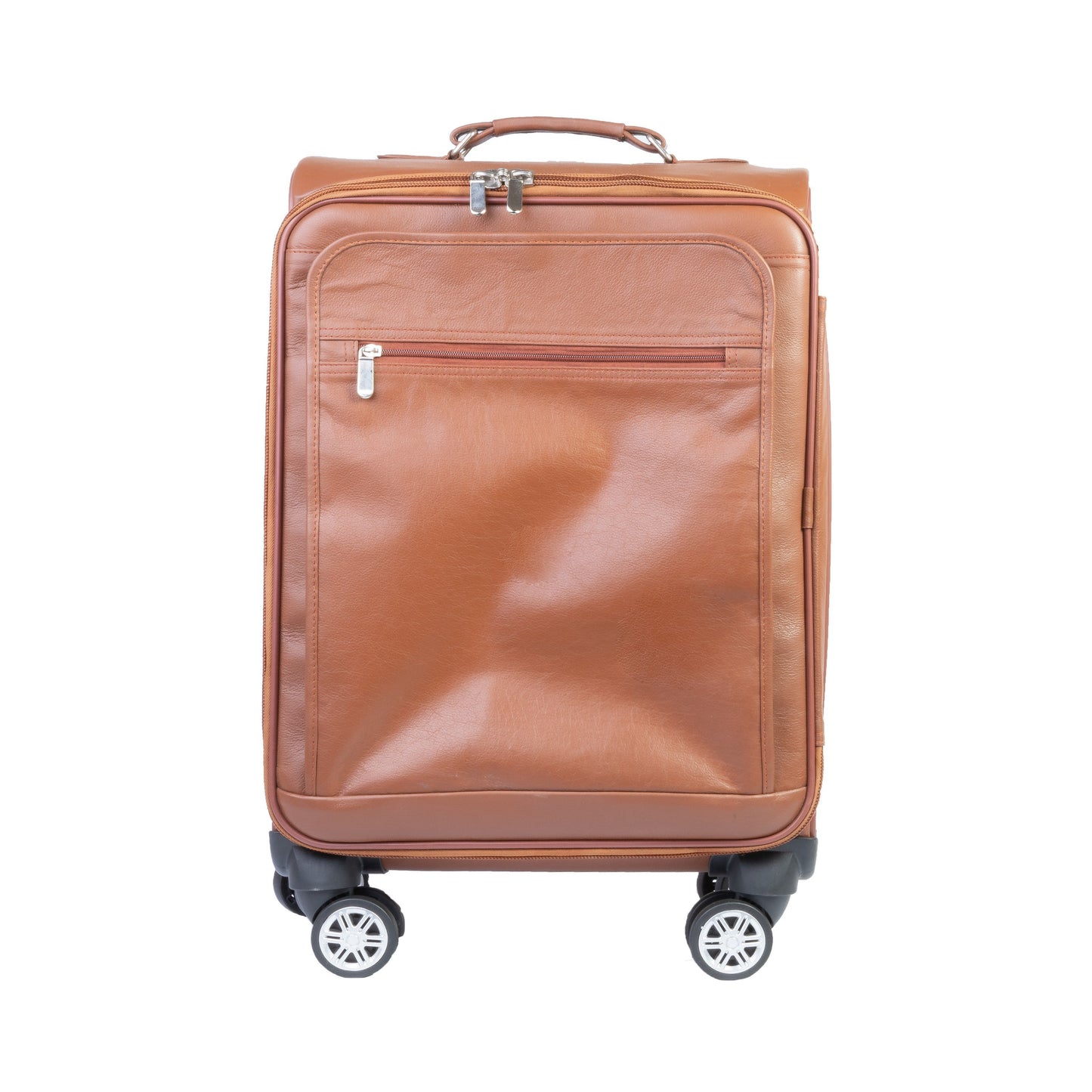 Modern Spin Leather Cabin Trolley Bag