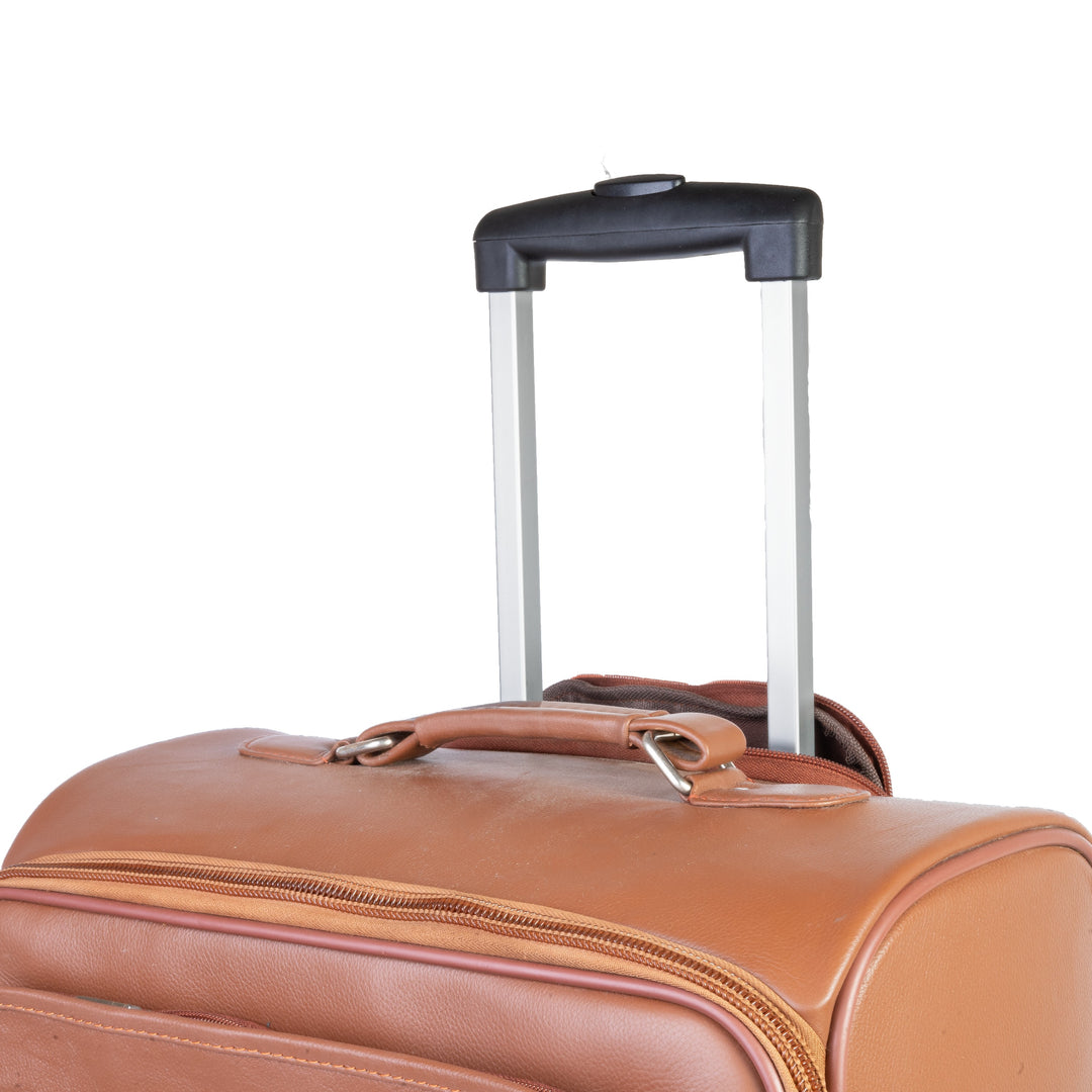 Modern Spin Leather Cabin Trolley Bag