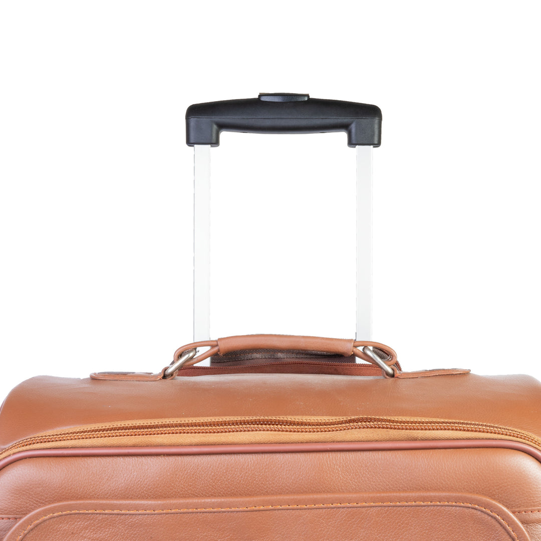 Modern Spin Leather Cabin Trolley Bag