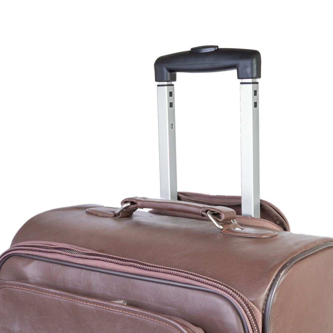 Modern Spin Leather Cabin Trolley Bag