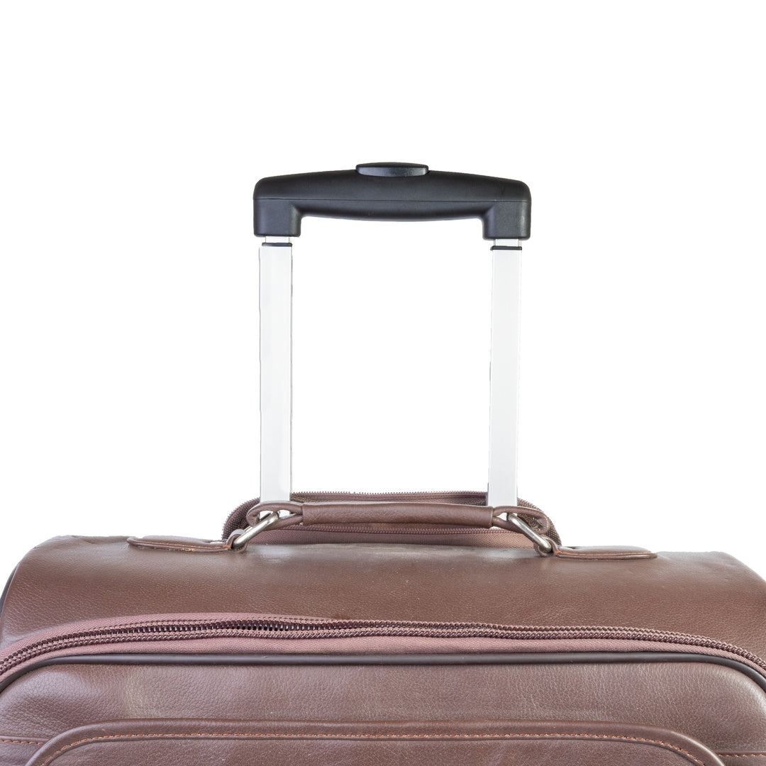 Modern Spin Leather Cabin Trolley Bag