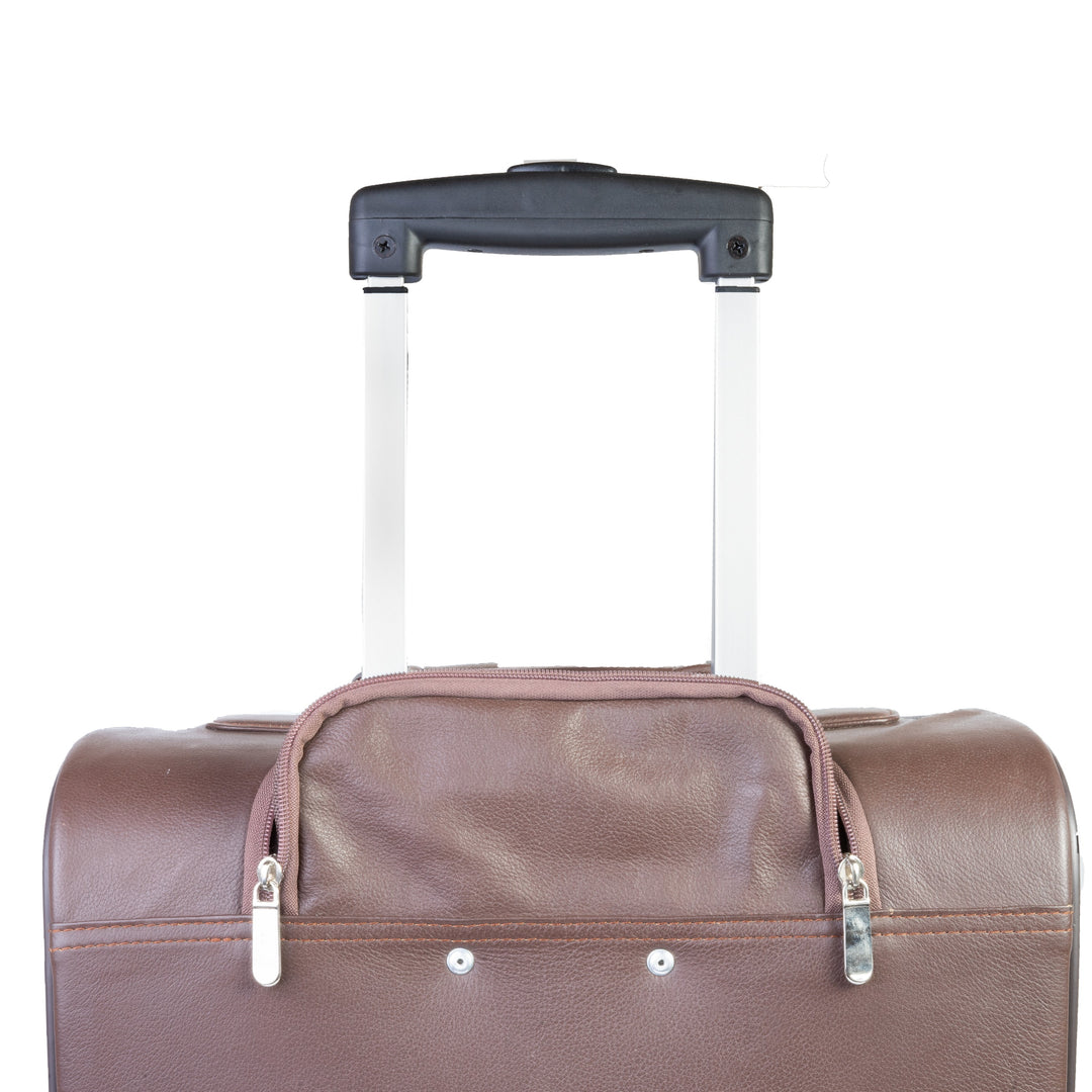 Modern Spin Leather Cabin Trolley Bag