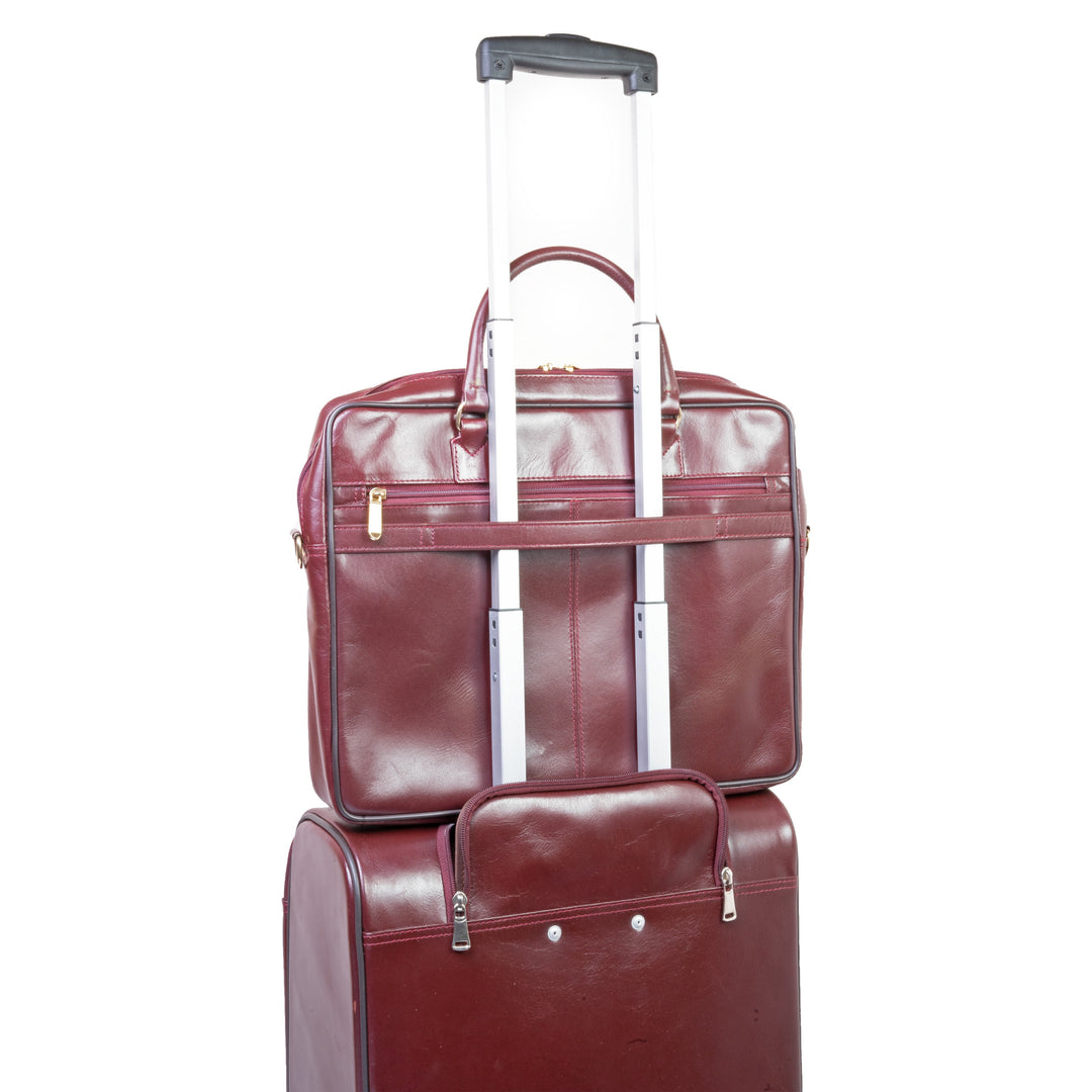 Modern Leather Case Cabin Trolley Bag