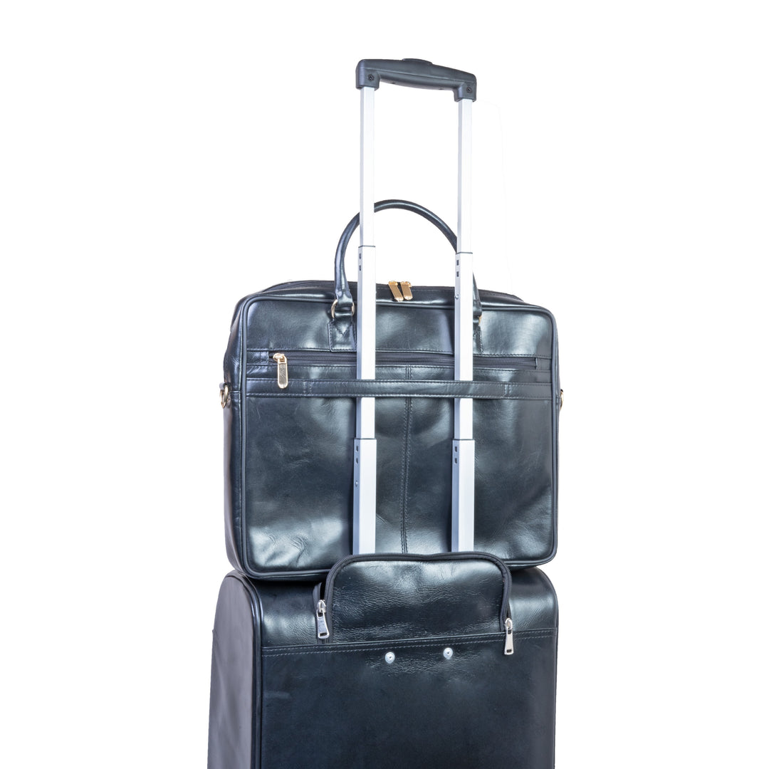 Modern Leather Case Cabin Trolley Bag