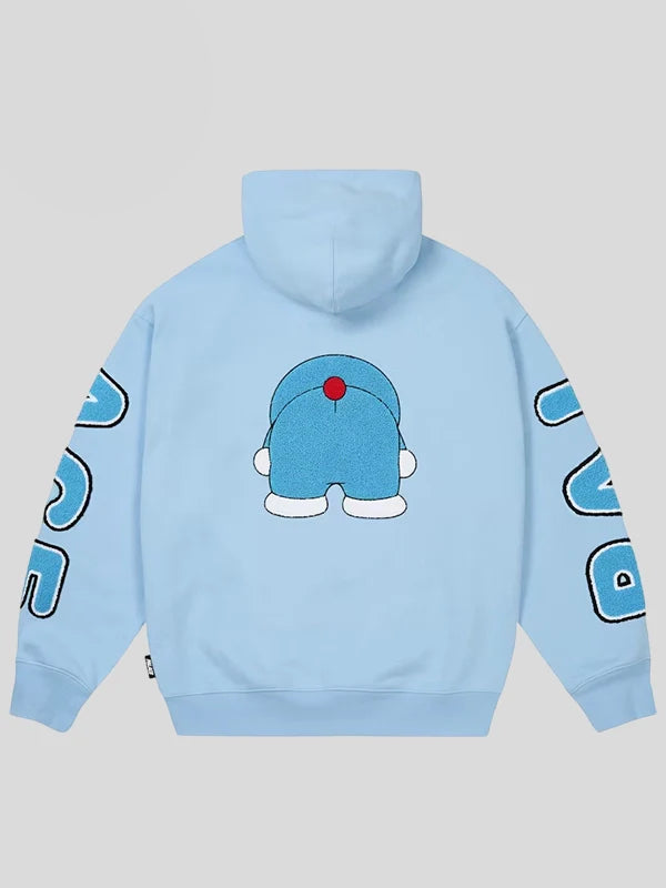 Palace-x-Doraemon-Blue-Hoodie