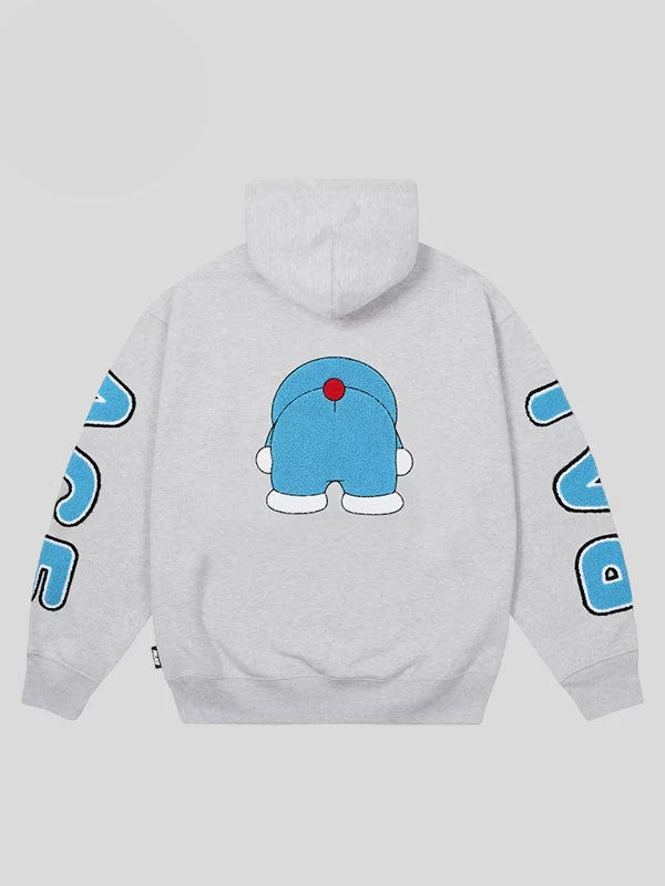 Palace-x-Doraemon-Grey-Hoodie