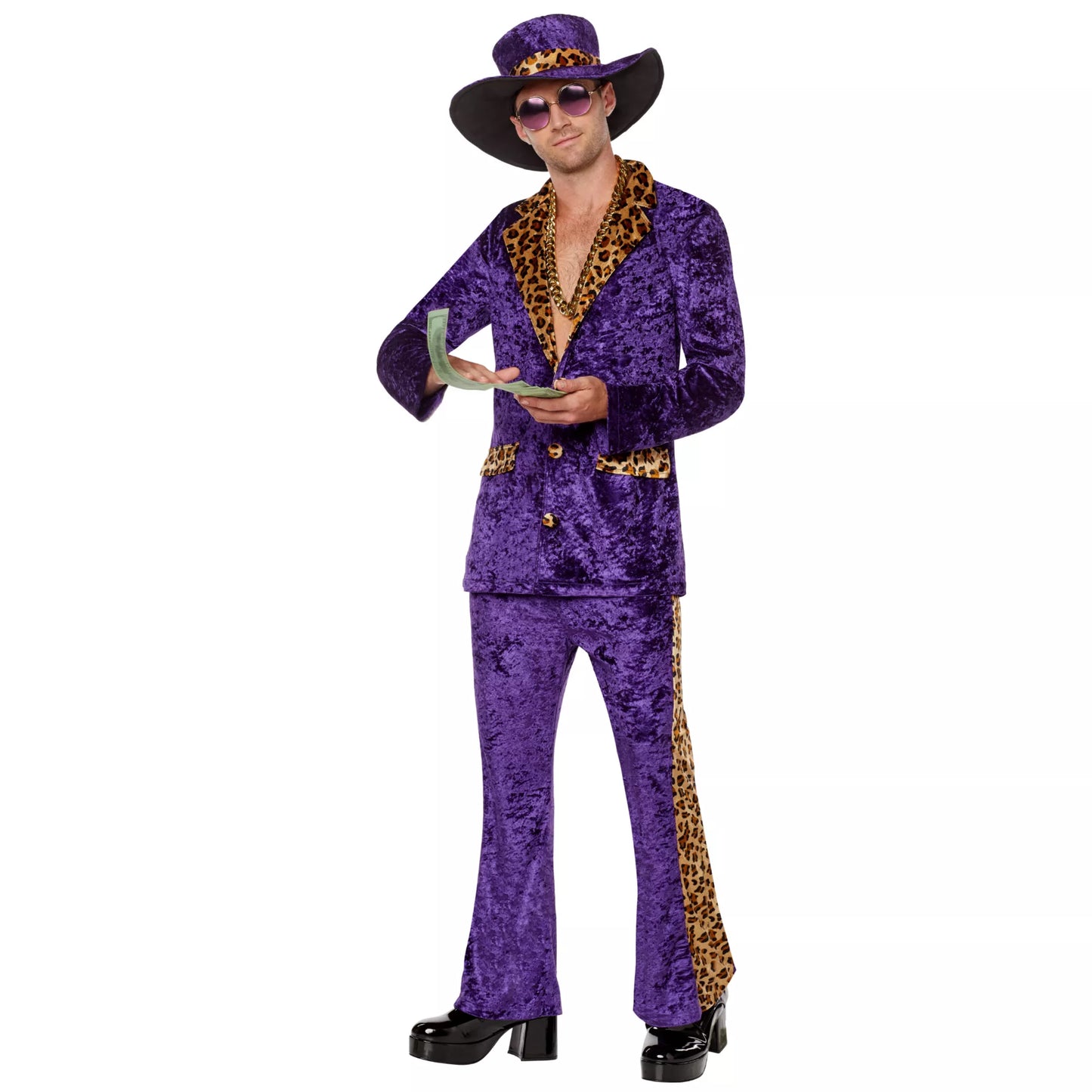 Pimp Named Slickback Costume Purple