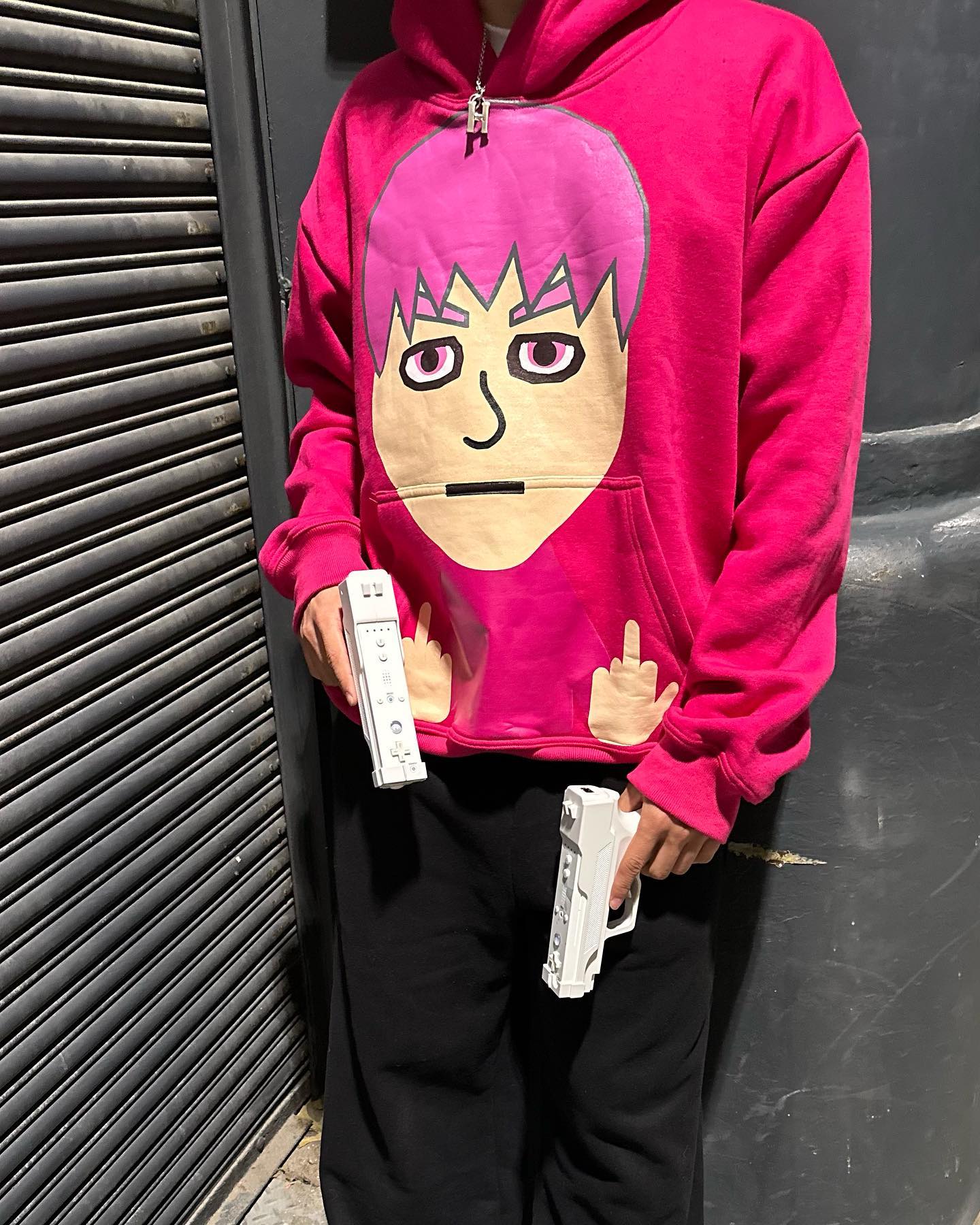 Pink-Wii-Mii-Hoodie_For_Sale