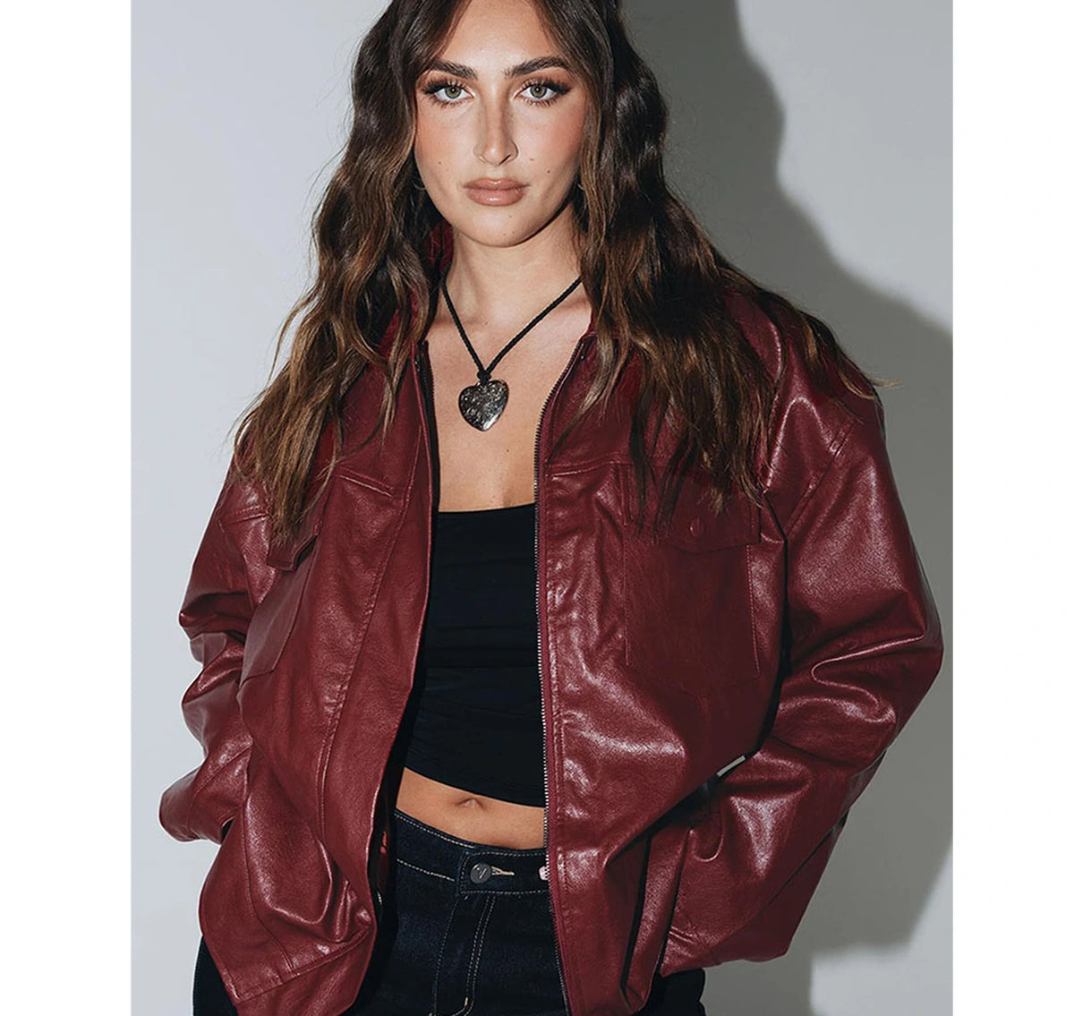 Princess_Polly_Leather_Jacket_Burgundy_On_Sale