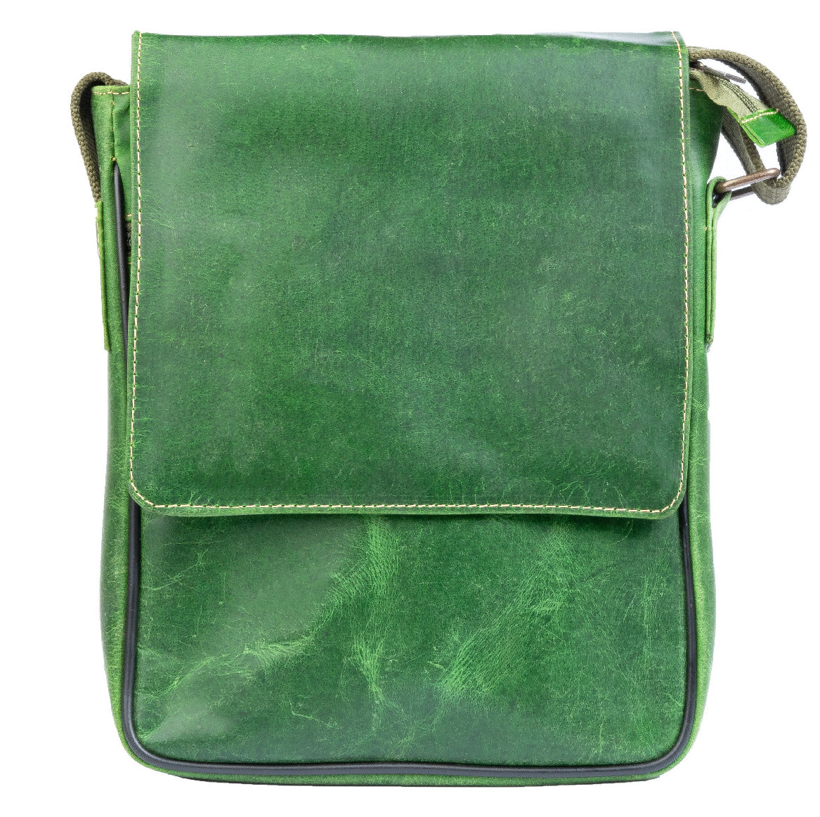 Vintage Leather Crossbody Bag, Green
