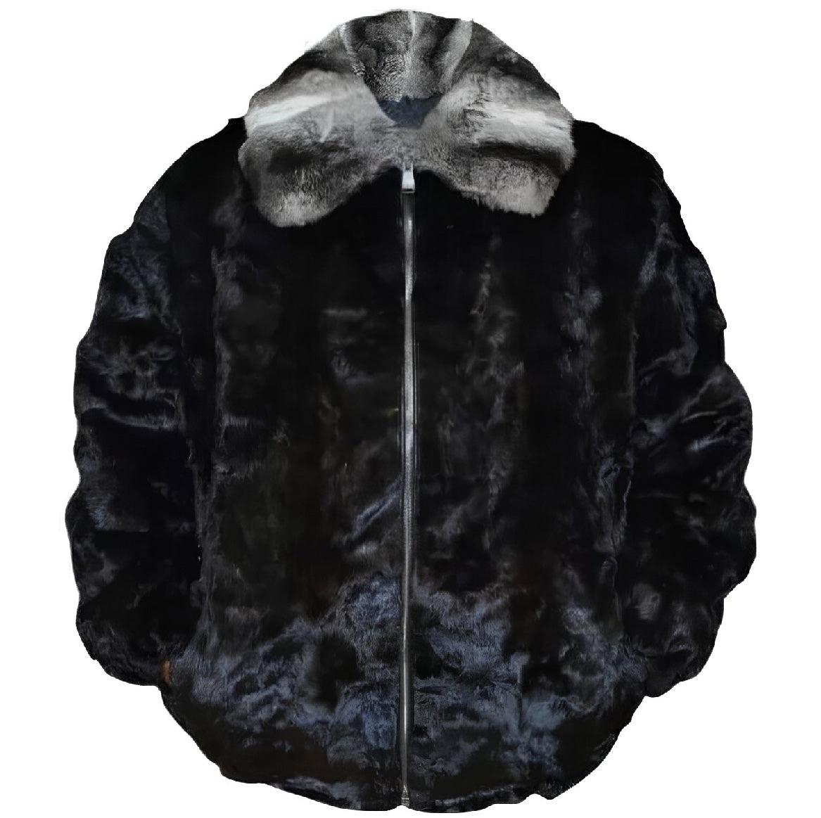 Black Real Mink Shearling Jacket For Men
