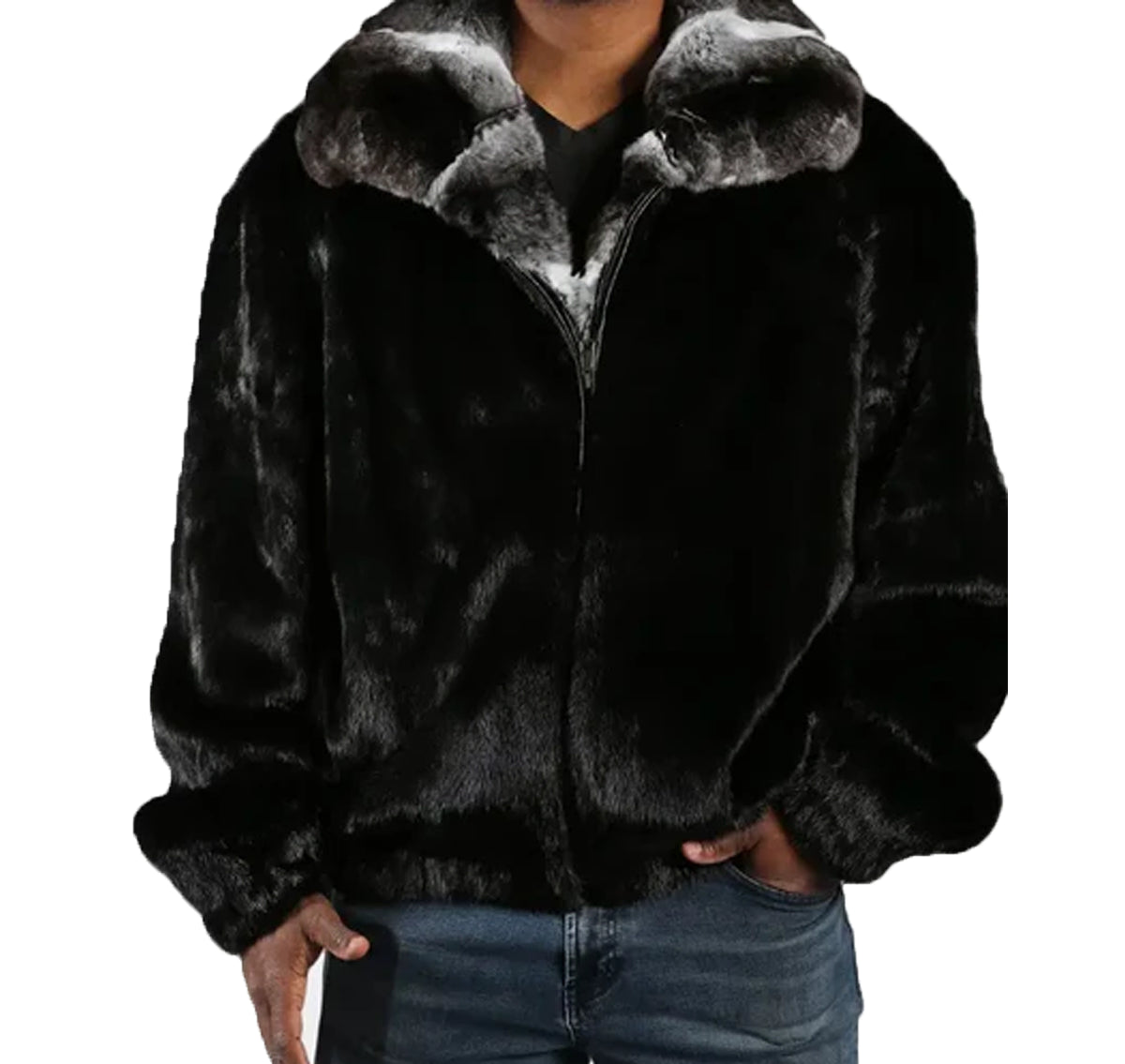 Black Real Mink Shearling Jacket