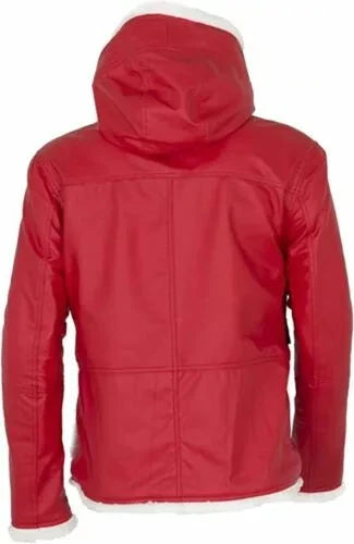 Santa Coat Men’s Christmas Red Shearling Jacket Zing Apparel