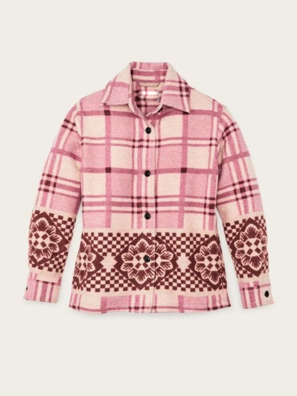 Elizabeth Bowen Resident Alien S4 Pink Plaid Shacket