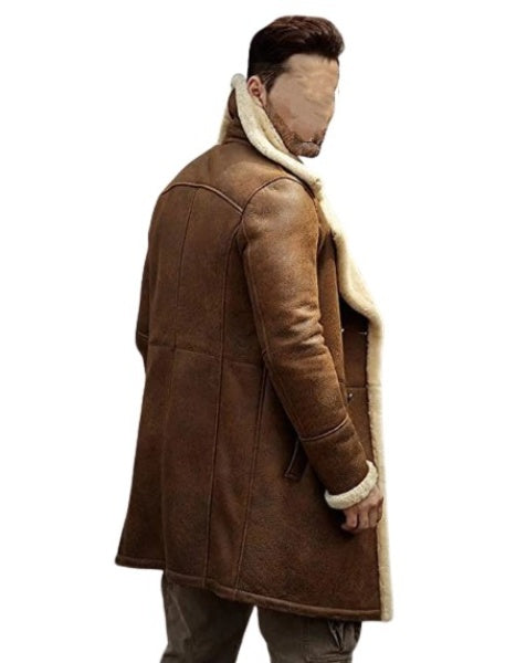 Brown Shearling Jacket in Sheep Skin For Men