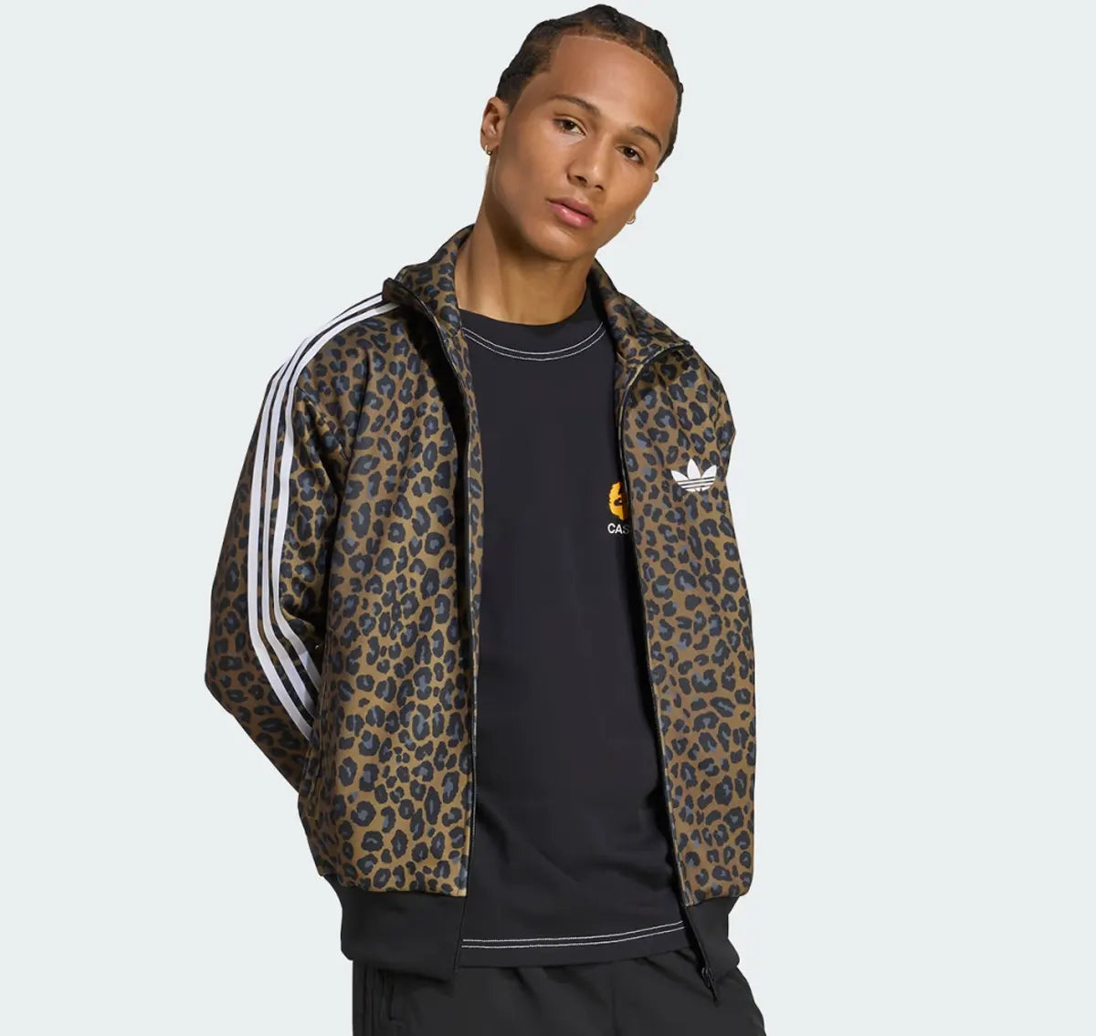 Adidas Leopard Firebird Oversized Track Jacket