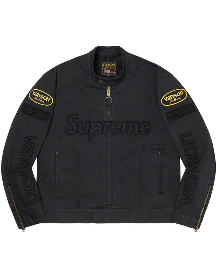Supreme_Vanson_Jacket_Denim_Black