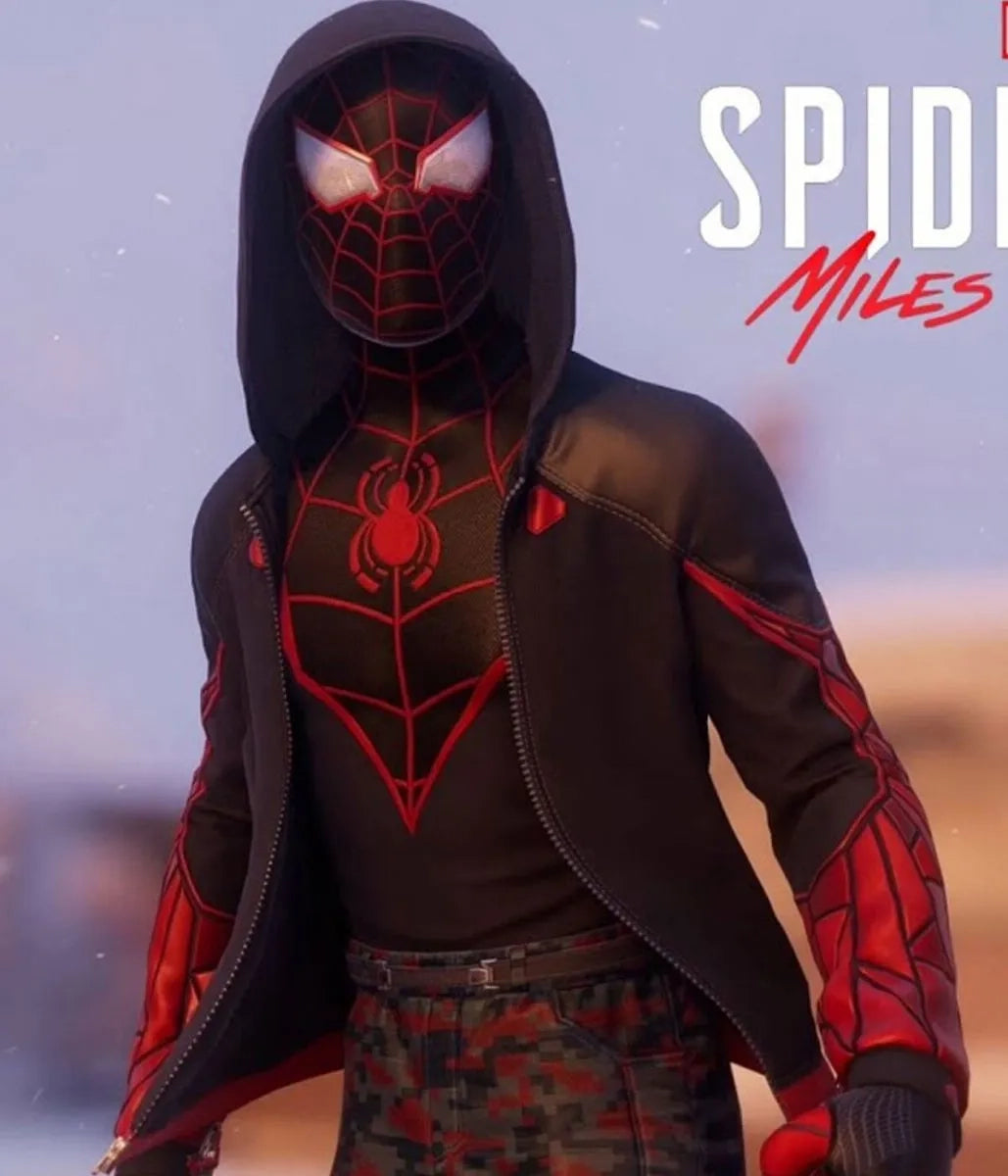 The-End-Spider-Man-Miles-Morales-Red-and-Black-Hoodie-For-Sale