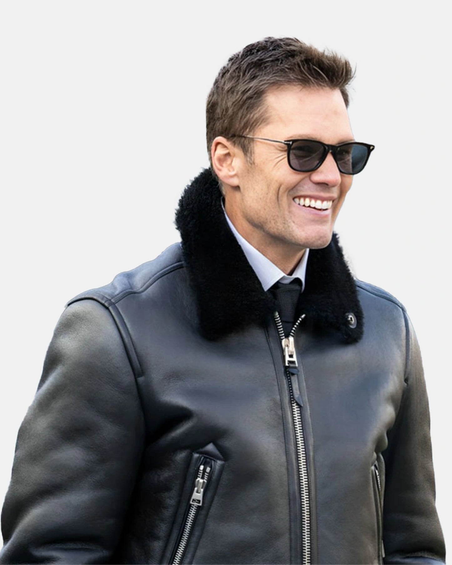 Tom Brady NFC Wild Card Playoffs Leather Jacket Sale
