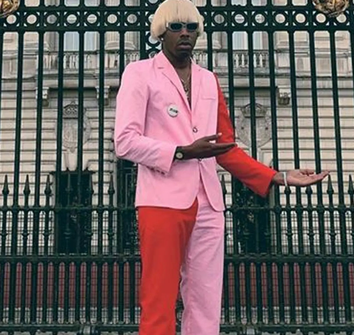 Tyler The Creator Pink And Red Suit