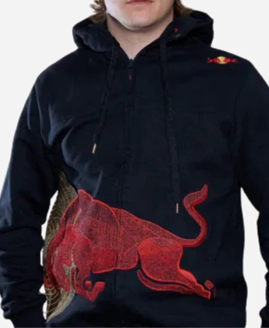 Navy Vintage Red Bull Big Logo Racing Hoodie
