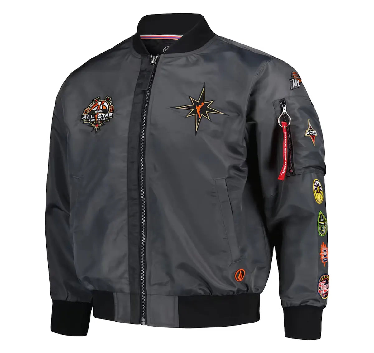 WNBA All-Star Game Applique Flight Unisex FISLL Charcoal Jacket