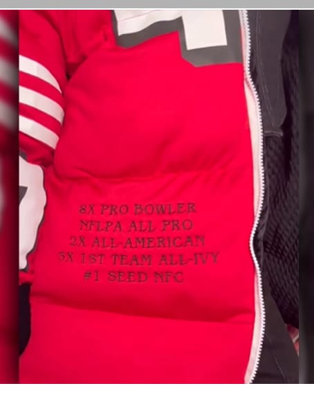 Kristin Juszczyk SF 49ers Puffer Coat