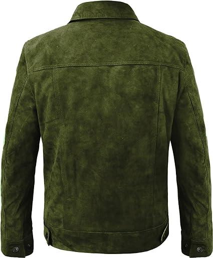 Trucker Suede Leather Jacket, Multi