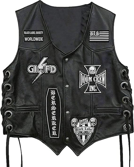 Skull Jacket Black Label Society Leather Vest