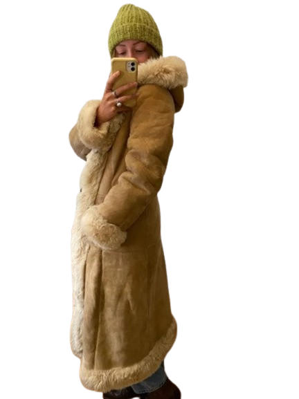 Vintage 70s Penny Lane Shearling Leather Coat Zing Apparel