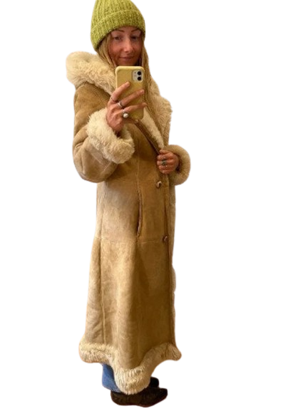 Vintage 70s Penny Lane Shearling Leather Coat Zing Apparel