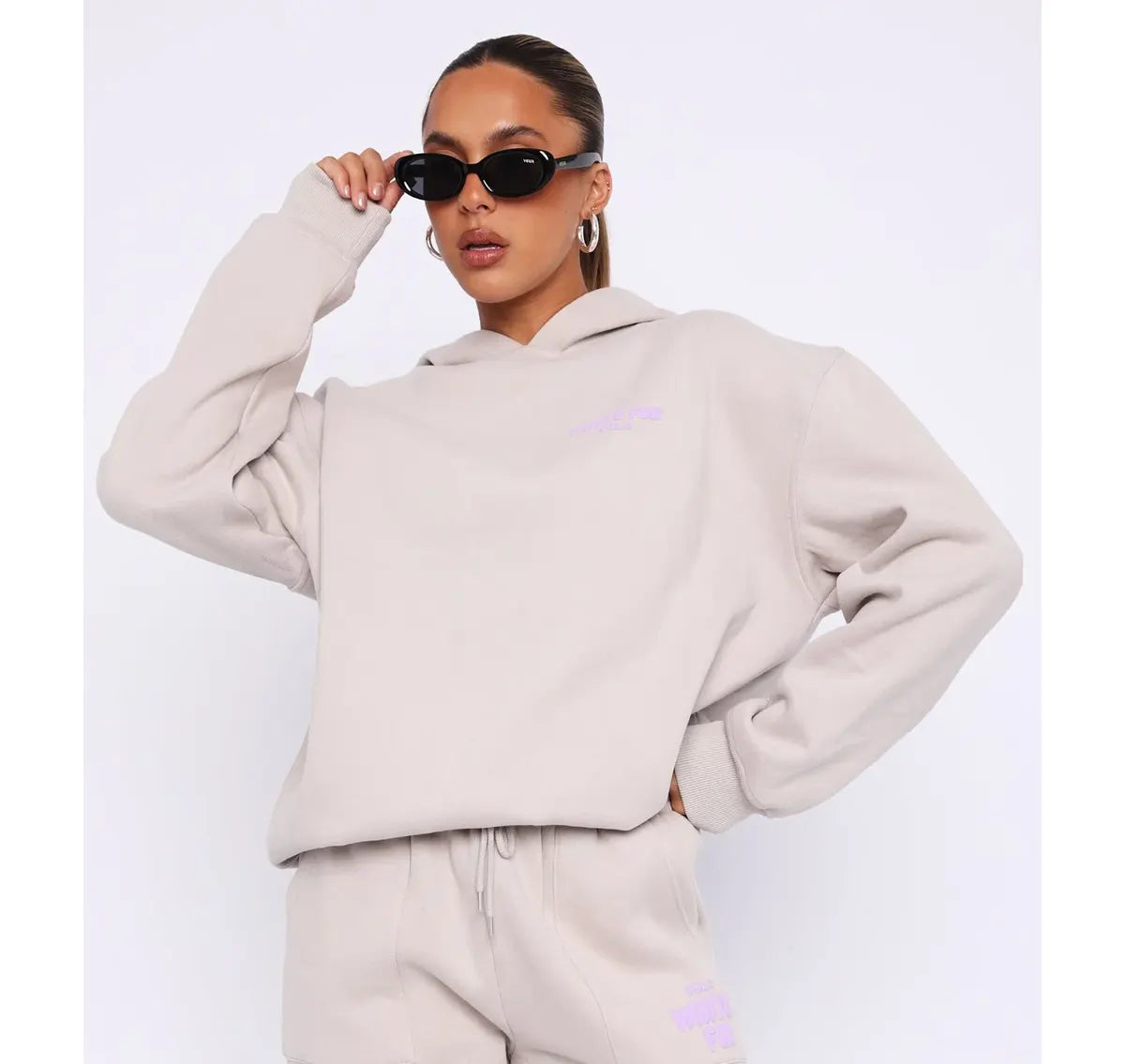 White fox Offstage Hoodie Cloud