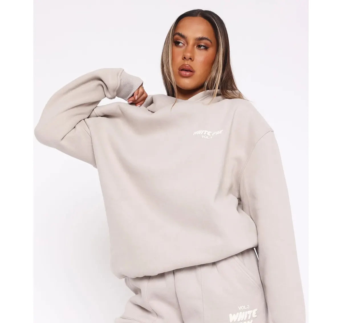 White fox Offstage Hoodie Moon