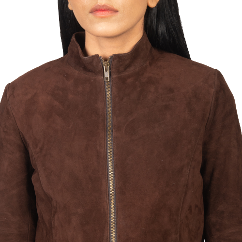 Rumella Mocha Suede Jacket Women, Brown