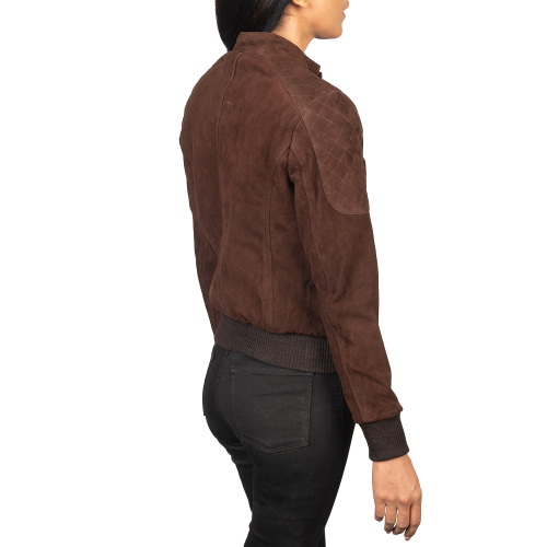 Zenna Mocha Suede Jacket Women, Brown