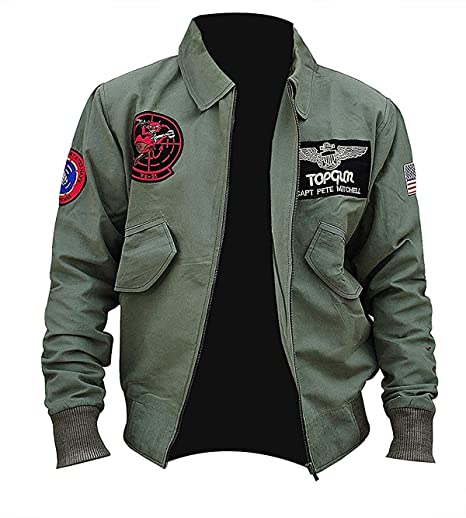 Top Gun T-C Cotton Jacket Men, Green Zing Apparel