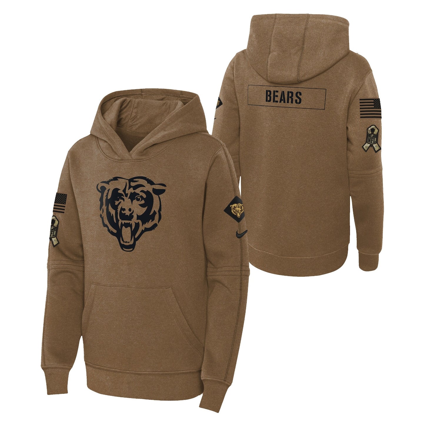 chicago bears salute to service therma hoodie