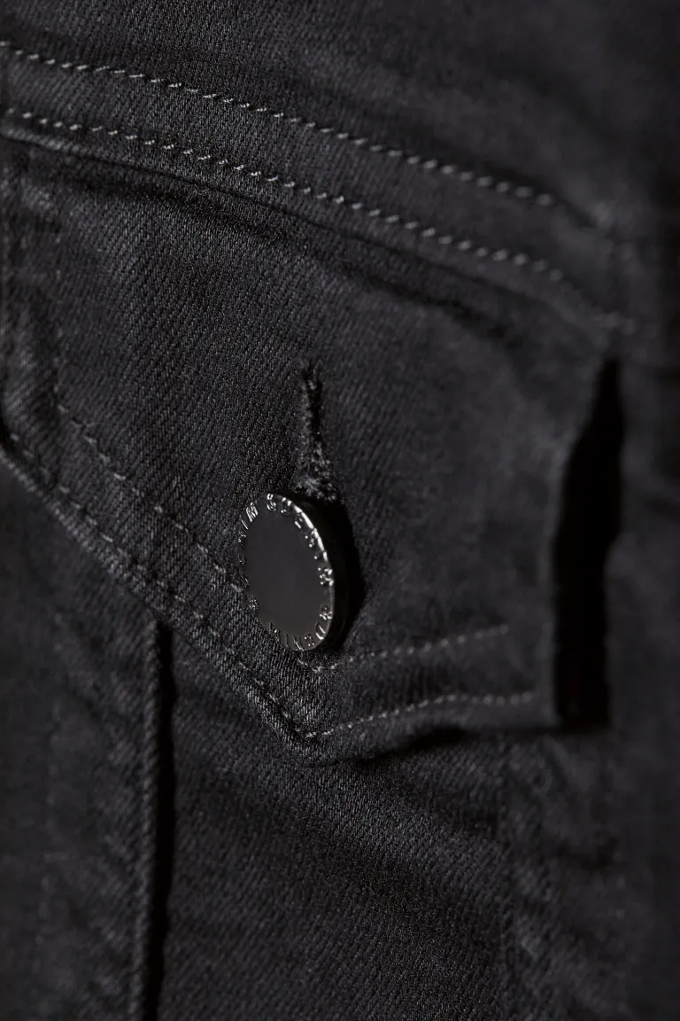 Black Denim Jacket Women, Pocketed