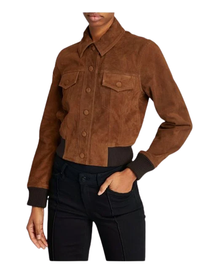 RAG & BONE Dionne Cropped Suede Jacket