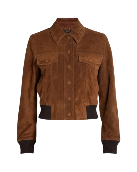 RAG & BONE Dionne Cropped Suede Jacket