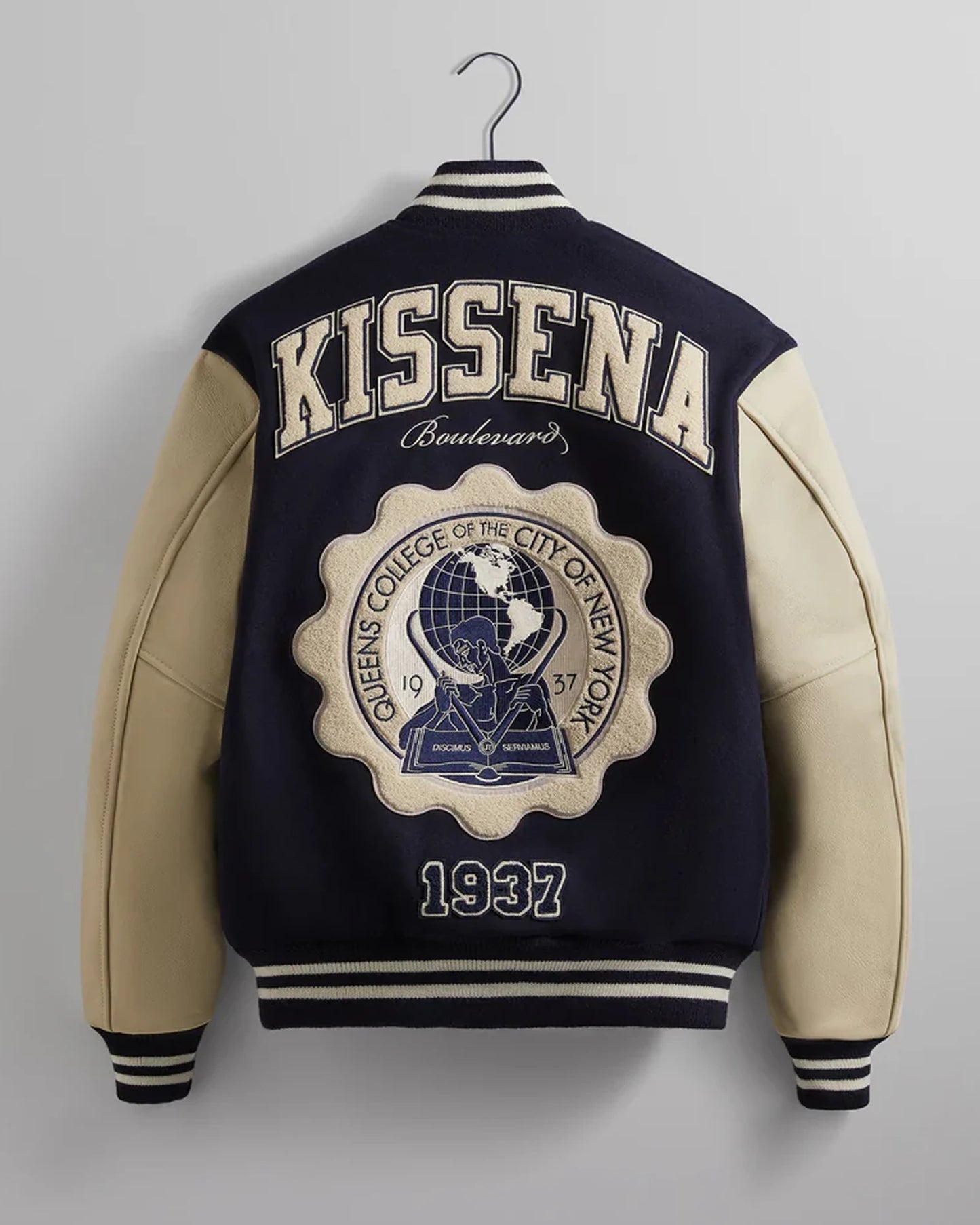 kith-russell-athletic-cuny-queens-college-golden-bear-nocturnal-varsity-jacket