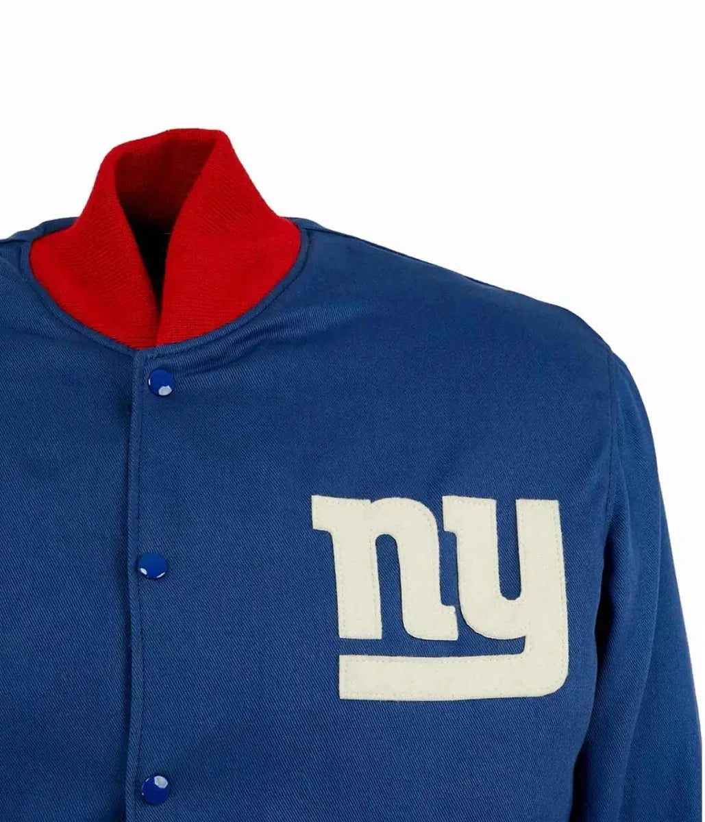 new york giants blue varsity jacket