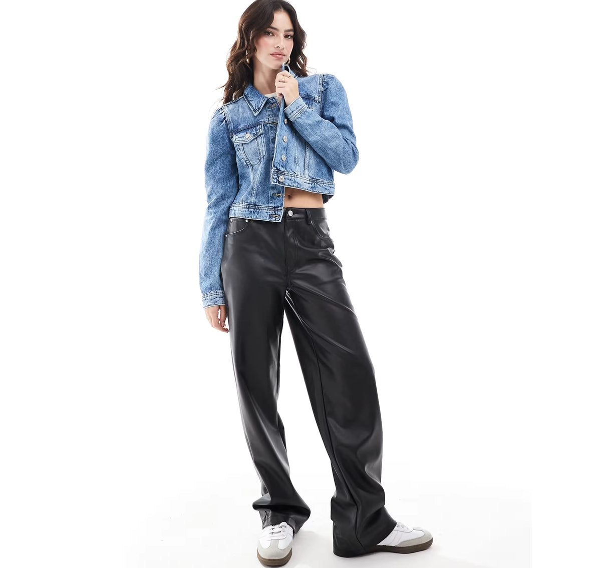 Puff Sleeve Denim Jacket - Zing Apparel