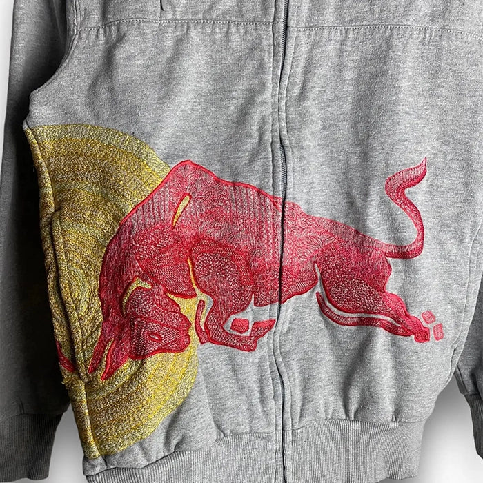 Vintage Red Bull Big Embroidered Logo Racing Hoodie