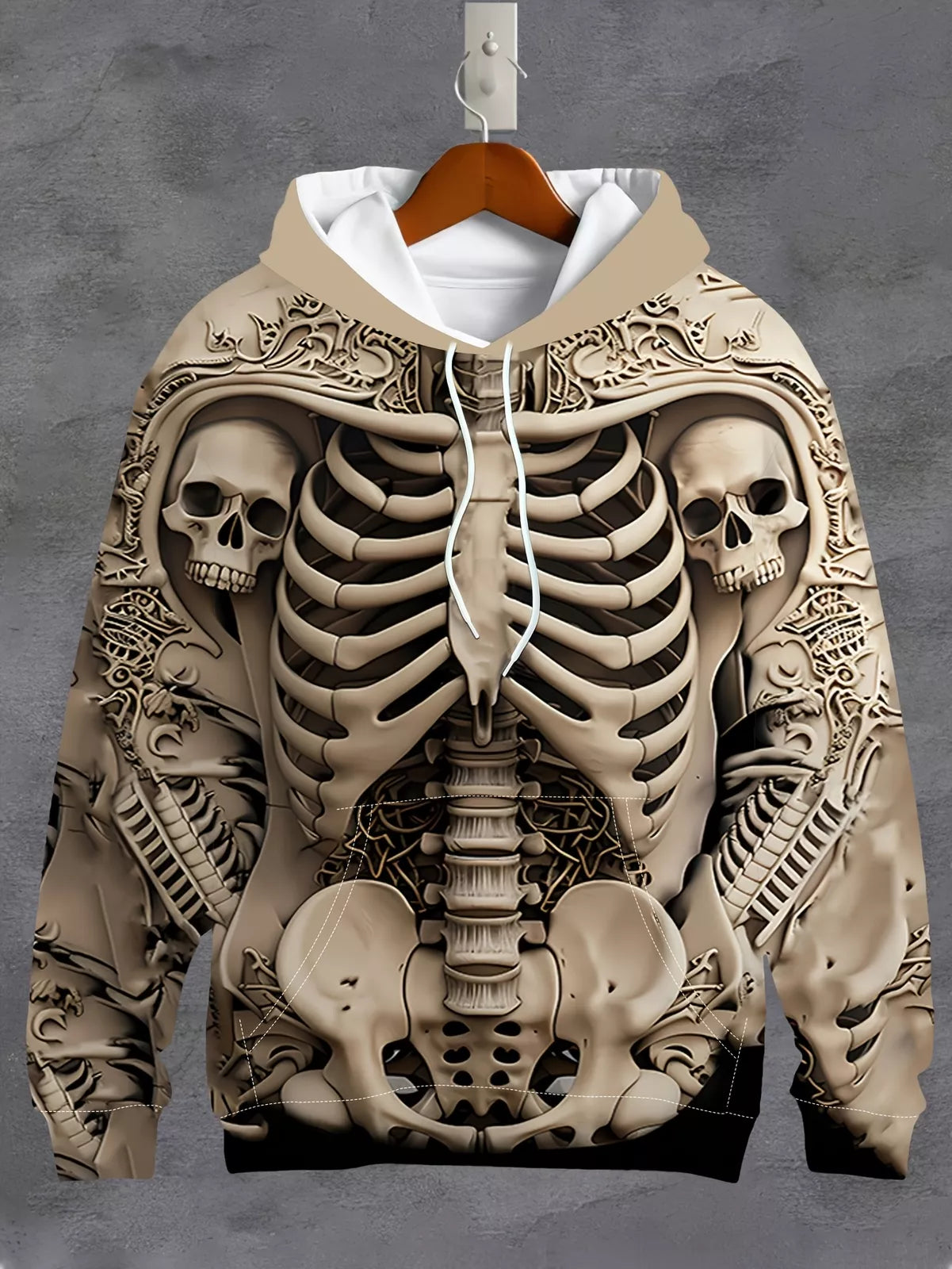 skull 3d hoodie